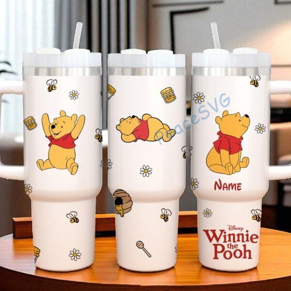 Alternative view of Custom Winnie the Pooh Tumbler: Classic Pooh Inspired 40oz Metal Cup