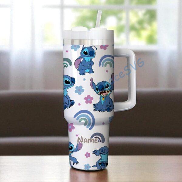 Personalized Blue Alien Tumbler Cup: Engraved Name Gift
