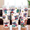 Custom Blue Alien Christmas 40oz Tumbler Disney Stitch Stainless Steel Cup Cute Girls Gift Tumbler - Image 2