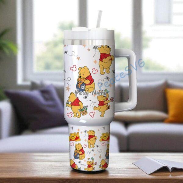Personalized Winnie the Pooh Tumbler: Classic Pooh Stainless Steel Cup