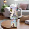 Custom Mickey Mouse and Friends Tumbler Disney Princess 40oz Tumbler Stitch Cartoon Cup Magic Kingdom Stainless Steel Handle Tumbler