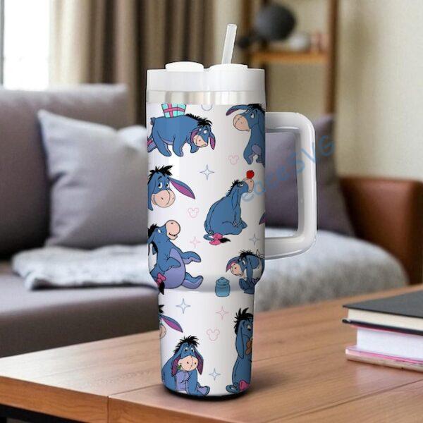 Alternative view of Custom Disney Friends Eeyore 40oz Tumbler  Personalized Tumbler with Handle Christmas Tumblers