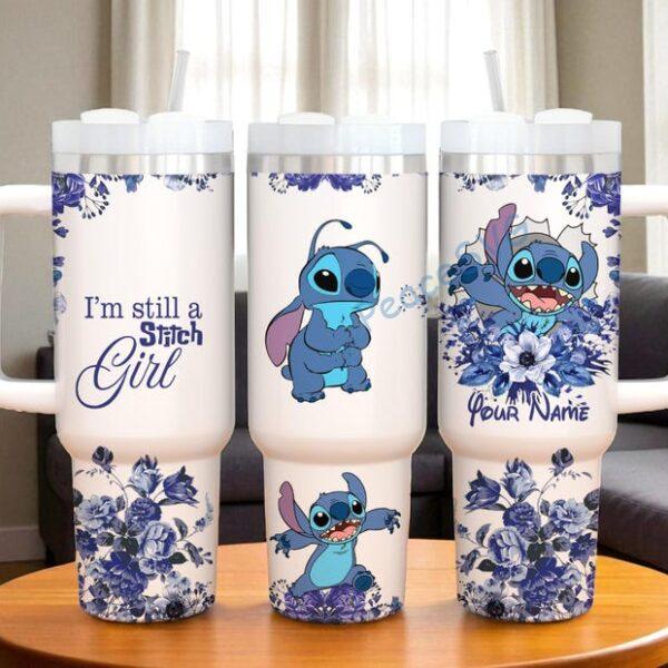 Alternative view of Custom Stitch 40oz Tumbler Disney Lilo and Stitch Stainless Steel Cartoon Cup Stitch Gift for Girls
