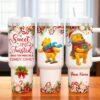 Personalized Winnie the Pooh Christmas Tumbler 40oz Cup