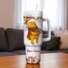 Personalized Winnie the Pooh Christmas Tumbler 40oz Cup - Image 2