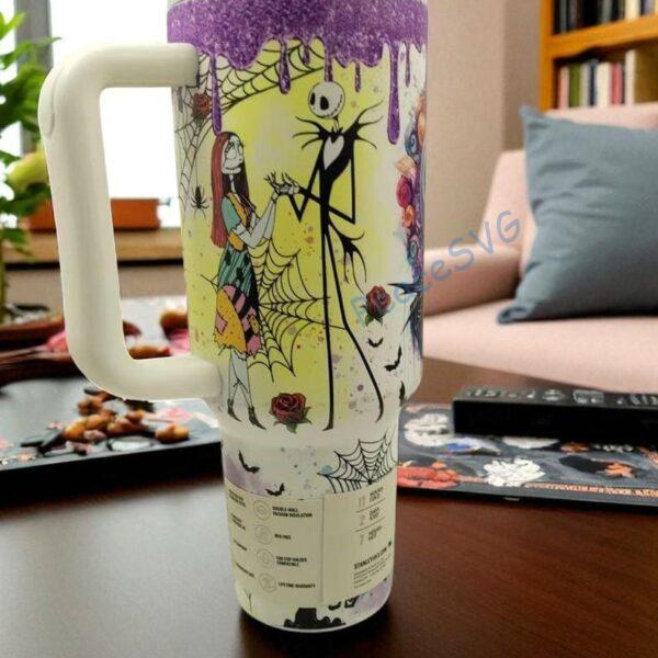 Alternative view of Nightmare Before Christmas Tumbler 40oz, Jack Sally Nightmare Before Tumbler 40oz, Quencher Tumbler 40oz
