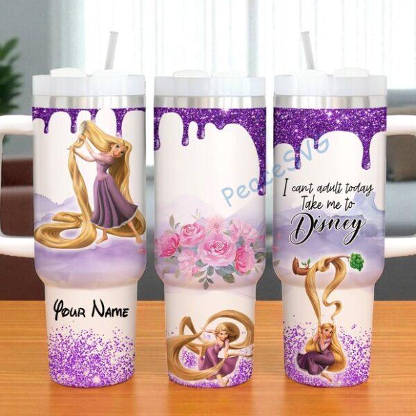 Alternative view of Custom Disney Rapunzel Tumbler 40oz Custom Princess Tangled Stainless Cup Gift for Her