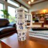 40oz Stitch Tumbler Cup Travel Mug Portable Coffee Cup Engraved Name Student Gift - Image 4