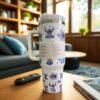 40oz Stitch Tumbler Cup Travel Mug Portable Coffee Cup Engraved Name Student Gift - Image 6