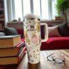 Classic Winnie The Pooh 40oz Tumbler Cup Vintage Metal Pooh Bear Mug