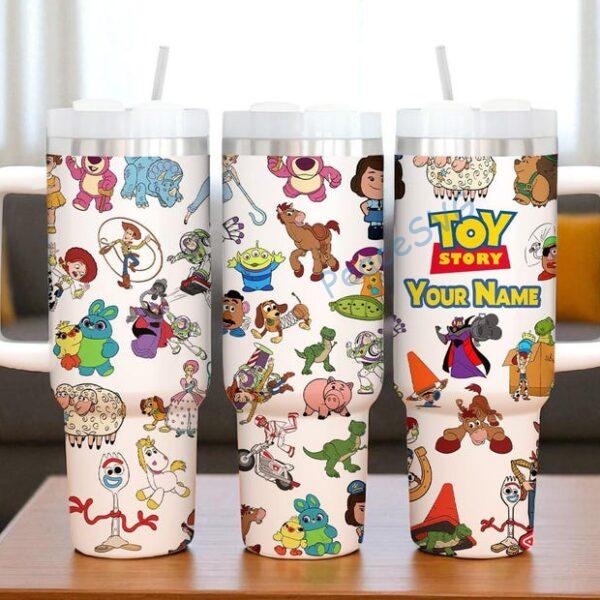 Alternative view of Personalized Toy Story Tumbler 40oz, Disney Woody Buzz Jessie Water Tumbler, Pixar Toy Story Insulated Tumbler