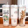 Custom Personalized Giraffe 40oz Tumbler With Handle & Straw - Image 2