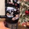Colorful Disney Tigger and Winnie the Pooh mug, holiday decor background.