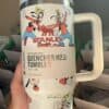 Bright Disney characters on a Quencher H2.0 tumbler for fans of Mickey and Minnie.