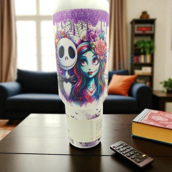Alternative view of Nightmare Before Christmas Tumbler 40oz With Halloween Stainless Steel Hot Cold Gift