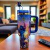 40oz Stitch Tumbler, Straw & Gift Box Portable Car Mug, Travel Coffee Tumbler - Image 2
