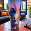 40oz Stitch Tumbler, Straw & Gift Box Portable Car Mug, Travel Coffee Tumbler - Image 4