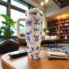 40oz Stitch Tumbler Cup Travel Mug Portable Coffee Cup Engraved Name Student Gift - Image 3