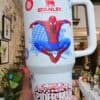 Friendly Spiderman design for travel enthusiasts.