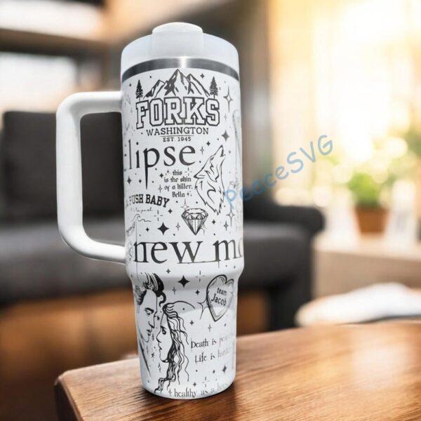 Alternative view of Twilight 40oz Tumbler, Vampire Wolf Romance 40oz Tumbler Christmas Gift