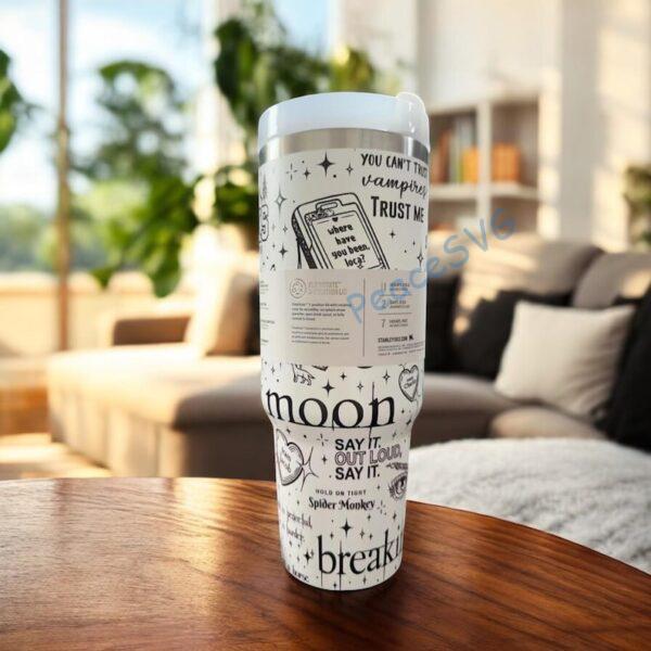Alternative view of Twilight 40oz Tumbler, Vampire Wolf Romance 40ozTumbler
