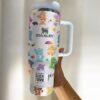 40oz Tumbler Cartoon Bears Stainless Steel Insulated Travel Mug