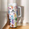 40oz Tumbler Cartoon Bears Stainless Steel Insulated Travel Mug - Image 2