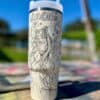 Illustrated Sailor Moon character on travel tumbler.