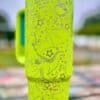 Colorful peace-themed tumbler with fun illustrations and uplifting quotes.