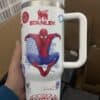 Bright Spider-Man drinking mug featuring Marvel's ultimate hero.