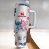 Valentine Stitch and angel 40 oz tumbler travel mug Character Gift for Her - Image 2