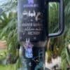 Stylish thermos with empowering women’s symbols and inspiring message.