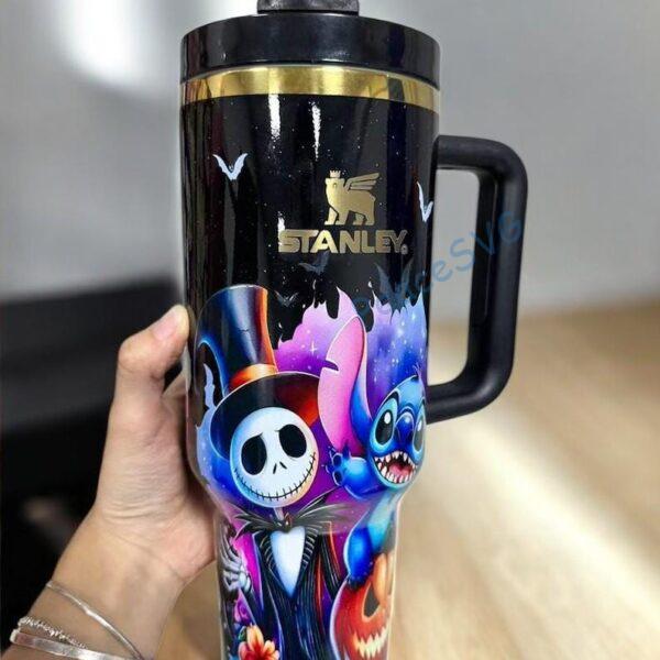 40oz Stitch Tumbler, Straw & Gift Box Portable Car Mug, Travel Coffee Tumbler