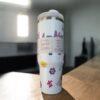 Valentine Stitch 40oz Tumbler Cup Valentine Gift for Her & Kids - Image 3