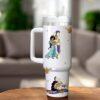 Cartoon Jasmine 40oz Tumbler Cup  Fairytale Princess Gift for Her - Image 3