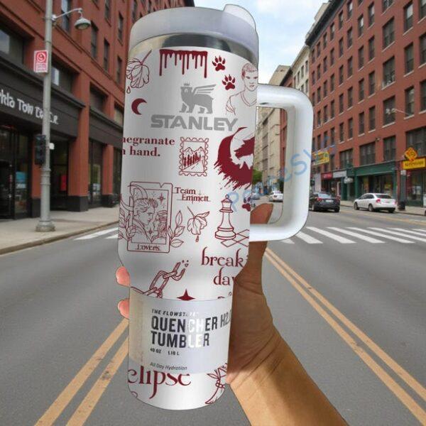 Twilight 40oz Tumbler Cup , Vampire Wolf Romance Cup Stainless Steel Gift