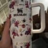 Bright, fun Spider-Man themed coffee mug with cute illustrations.