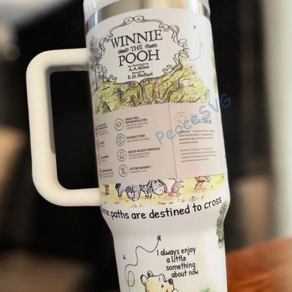 Alternative view of Winnie the Pooh Engraved Tumbler 40 oz Quencher Vintage and Classic Pooh Bear Cup