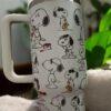 Valentine Cartoon Puppy Dog 40oz Tumbler Gift for Her or Him - Image 2