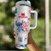 Valentine Stitch 40oz Tumbler Cup Valentine Gift for Her & Kids