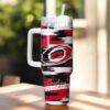Vintage Carolina Hurricanes 40oz Tumbler, Ice Hockey Fan Tumbler, Game Day Drinkware - Image 3