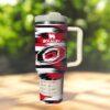 Vintage Carolina Hurricanes 40oz Tumbler, Ice Hockey Fan Tumbler, Game Day Drinkware - Image 4