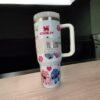 Valentine Stitch 40oz Tumbler Cup Valentine Gift for Her & Kids - Image 2