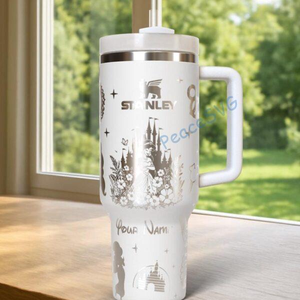 Alternative view of Personalized Jasmine Princess 40oz Tumbler Laser Engraved , Disney Cup Handle Stainless Steel Tumbler