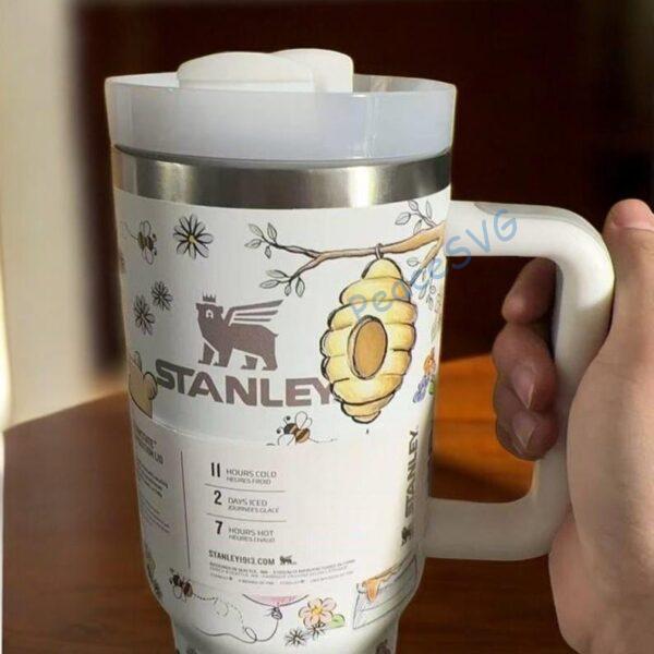 Alternative view of Winnie the Pooh Engraved Tumbler 40 oz Quencher Vintage and Classic Pooh Bear Cup