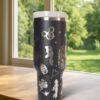 Jasmine 40oz Tumbler Laser Engraved , Princess Cup Handle Stainless Steel Tumbler - Image 7