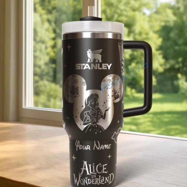 Personalized Wonderland 40oz Tumbler Laser Engraved , Princess Coffee Cup Gift