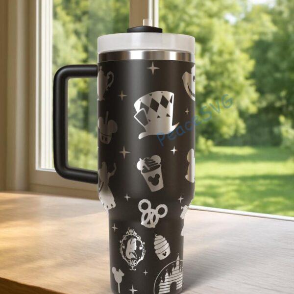 Alternative view of Personalized Wonderland 40oz Tumbler Laser Engraved , Princess Coffee Cup Gift