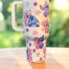 Valentine Alien Couple 40oz Tumbler, Valentine's Day Gift - Image 3