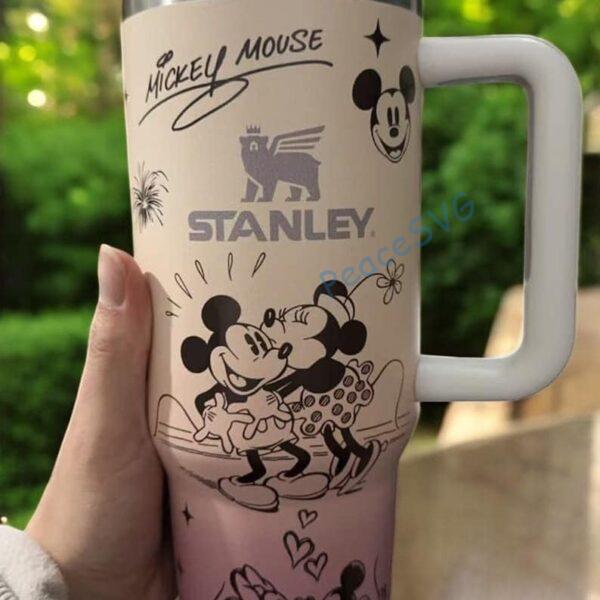 Mickey Minnie Tumbler 40oz, Personalized Disney Couples Coffee Tumbler, Valentine Gift